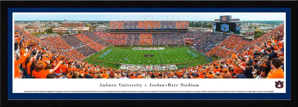 Auburn Tigers Football Panoramic Picture - Jordan-Hare Stadium Panorama  Select Frame