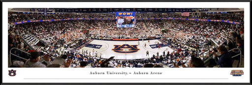 Auburn Tigers Basketball Panoramic Picture - Auburn Arena Fan Cave Decor  Standard Frame