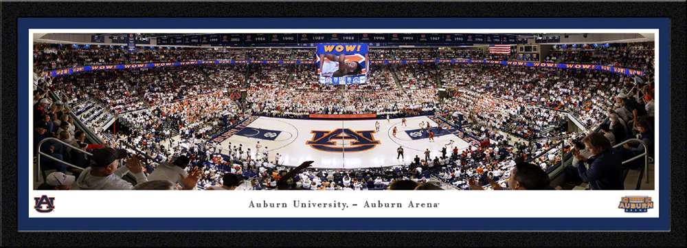 Auburn Tigers Basketball Panoramic Picture - Auburn Arena Fan Cave Decor  Select Frame