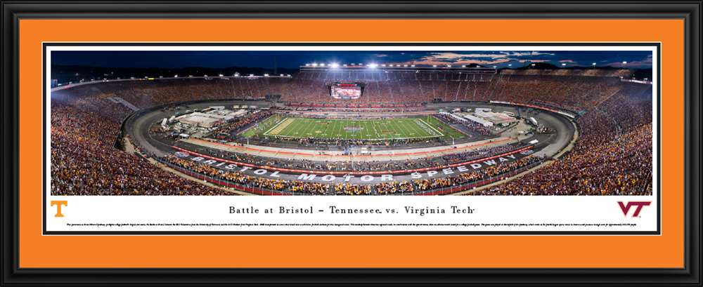 2016 Battle at Bristol Panoramic Picture - Tennessee Volunteers vs. Virginia Tech Hokies  Deluxe Frame