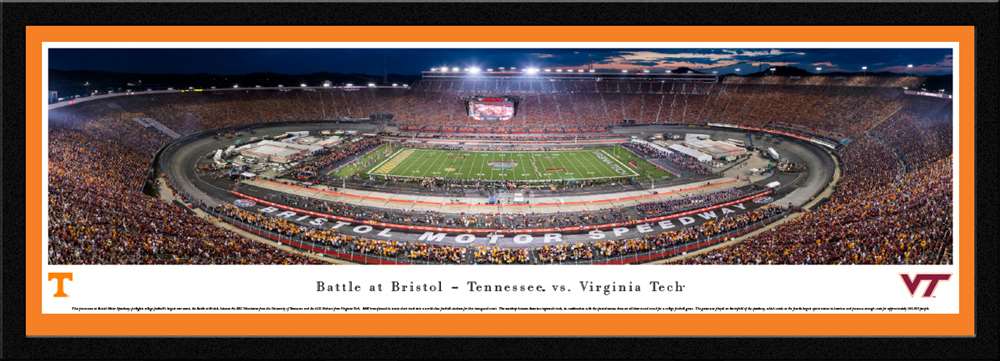 2016 Battle at Bristol Panoramic Picture - Tennessee Volunteers vs. Virginia Tech Hokies  Select Frame