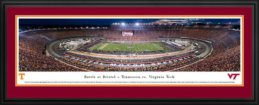 2016 Battle at Bristol Panoramic Picture - Tennessee Volunteers vs. Virginia Tech Hokies  Deluxe Frame