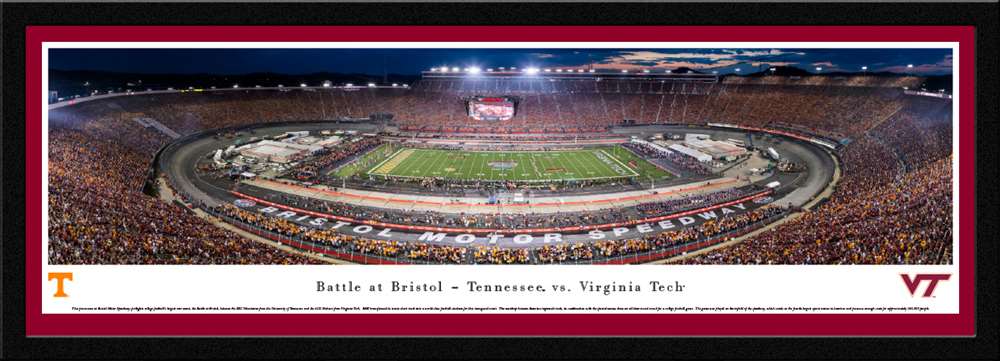 2016 Battle at Bristol Panoramic Picture - Tennessee Volunteers vs. Virginia Tech Hokies  Select Frame