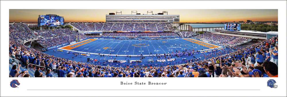 Boise State Broncos Panoramic Picture - Albertsons Stadium Fan Cave Decor  Unframed