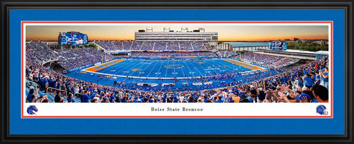 Boise State Broncos Panoramic Picture - Albertsons Stadium Fan Cave Decor  Deluxe Frame