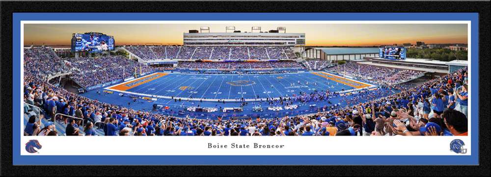 Boise State Broncos Panoramic Picture - Albertsons Stadium Fan Cave Decor  Select Frame
