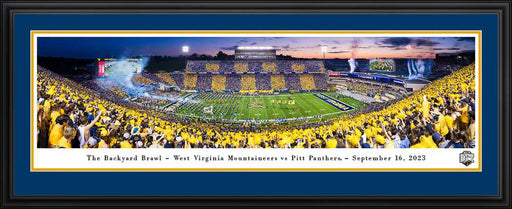 2023 Backyard Brawl - West Virginia Mountaineers vs. Pittsburgh Panthers Football Panoramic Picture  Deluxe Frame