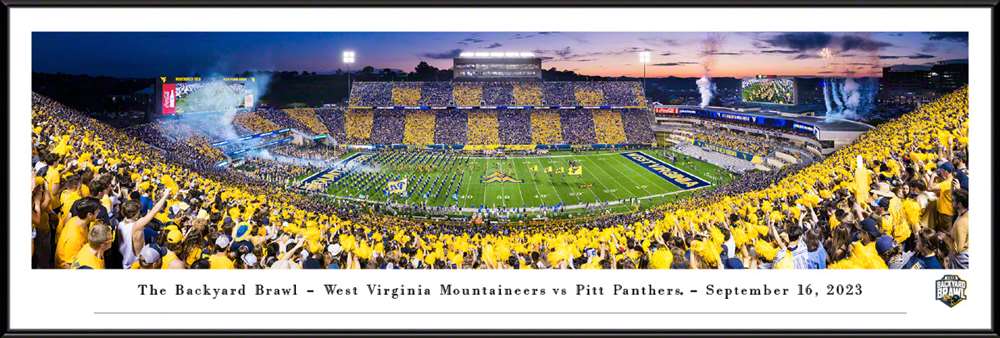 2023 Backyard Brawl - West Virginia Mountaineers vs. Pittsburgh Panthers Football Panoramic Picture  Standard Frame