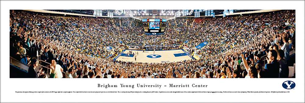 Brigham Young Cougars Panoramic - Marriott Center Picture - Basketball  Unframed