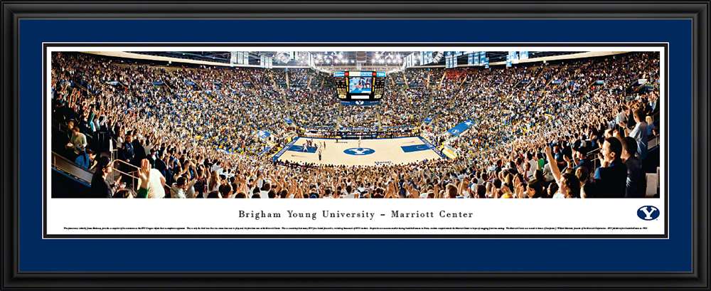 Brigham Young Cougars Panoramic - Marriott Center Picture - Basketball  Deluxe Frame