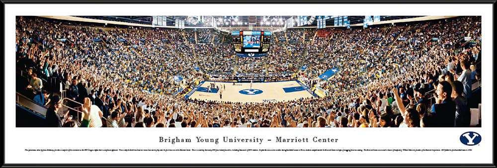 Brigham Young Cougars Panoramic - Marriott Center Picture - Basketball  Standard Frame