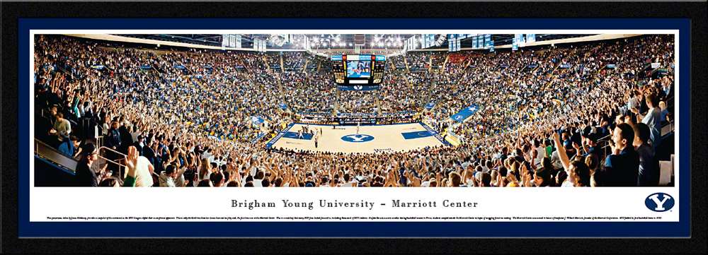 Brigham Young Cougars Panoramic - Marriott Center Picture - Basketball  Select Frame
