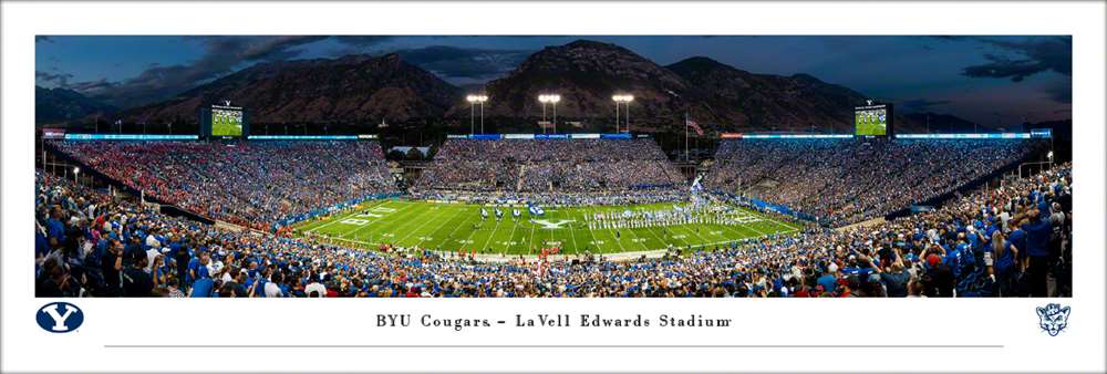 Brigham Young Cougars Football Panoramic Poster - LaVell Edwards Stadium Picture  Unframed