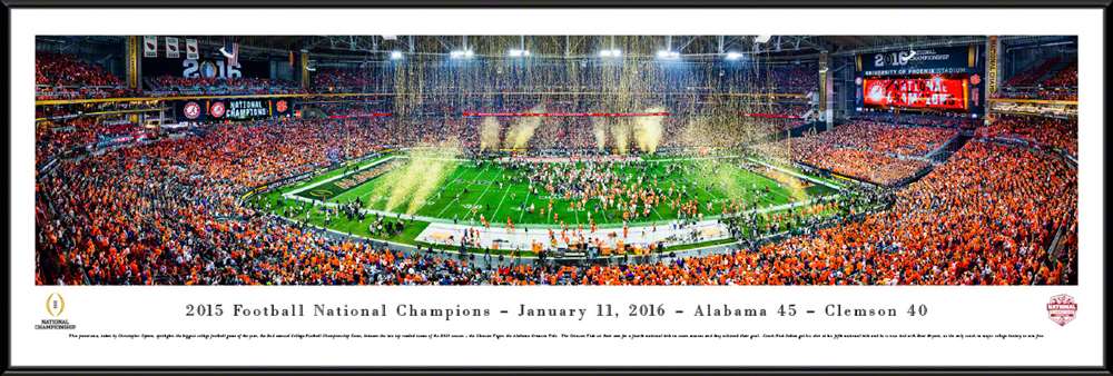 2016 CFP Panoramic Picture - College Football Playoff Championship - Alabama Crimson Tide  Standard Frame