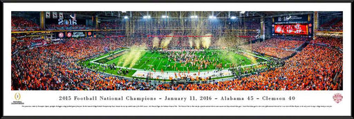 2016 CFP Panoramic Picture - College Football Playoff Championship - Alabama Crimson Tide  Standard Frame
