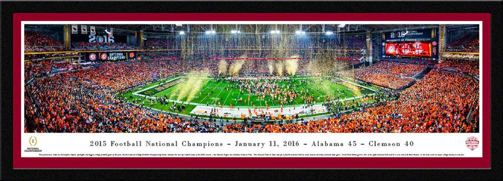 2016 CFP Panoramic Picture - College Football Playoff Championship - Alabama Crimson Tide  Select Frame