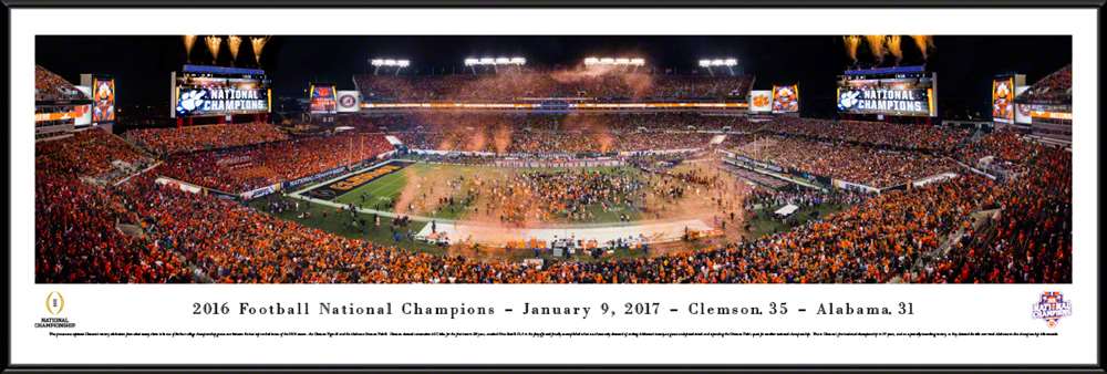 2017 CFP Panoramic Picture - Clemson Tigers College Football Playoff Championship  Standard Frame