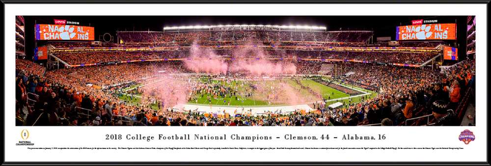 2019 College Football Playoff National Championship Panoramic Poster  Standard Frame