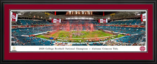 2021 College Football Playoff National Championship Panoramic Wall Decor - Alabama Crimson Tide  Deluxe Frame