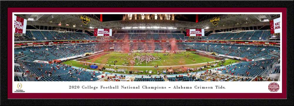 2021 College Football Playoff National Championship Panoramic Wall Decor - Alabama Crimson Tide  Select Frame