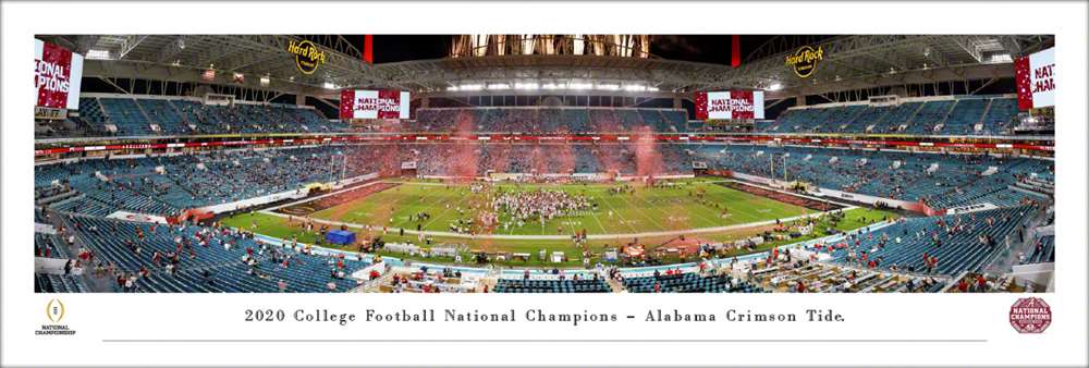 2021 College Football Playoff National Championship Panoramic Wall Decor - Alabama Crimson Tide  Unframed