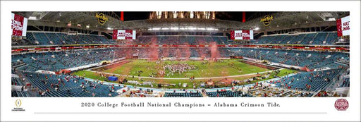 2021 College Football Playoff National Championship Panoramic Wall Decor - Alabama Crimson Tide  Unframed