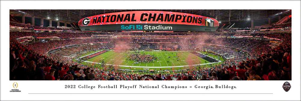 2023 College Football Playoff Back-to-Back National Champions Panoramic Picture - Georgia Bulldogs  Unframed