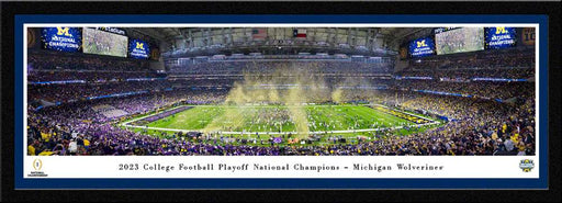 2023-2024 Season College Football Playoff National Championship Game Celebration Panoramic Picture - Michigan Wolverines  Select Frame