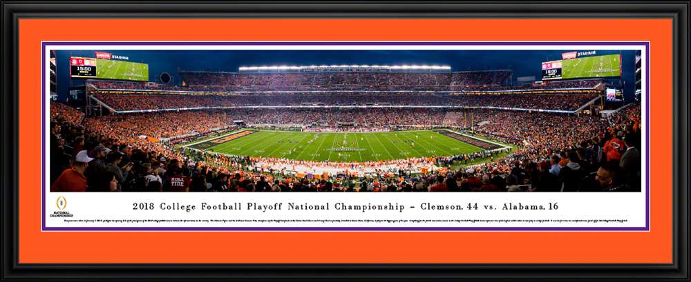 2019 College Football Playoff National Championship Panorama - Kickoff Poster  Deluxe Frame