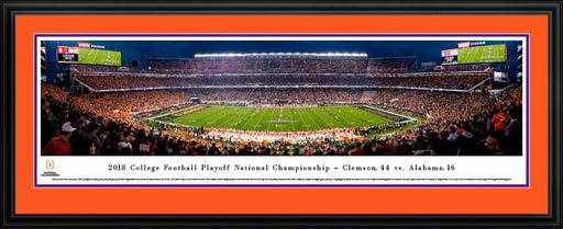 2019 College Football Playoff National Championship Panorama - Kickoff Poster  Deluxe Frame