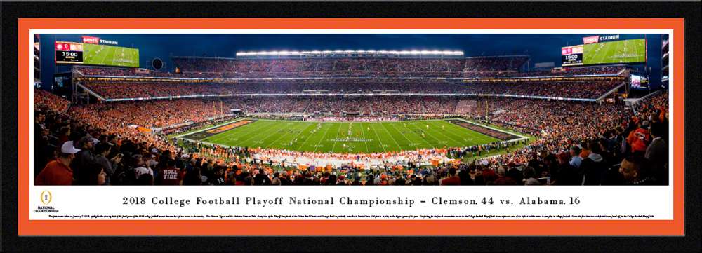 2019 College Football Playoff National Championship Panorama - Kickoff Poster  Select Frame