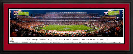 2019 College Football Playoff National Championship Panorama - Kickoff Poster  Deluxe Frame