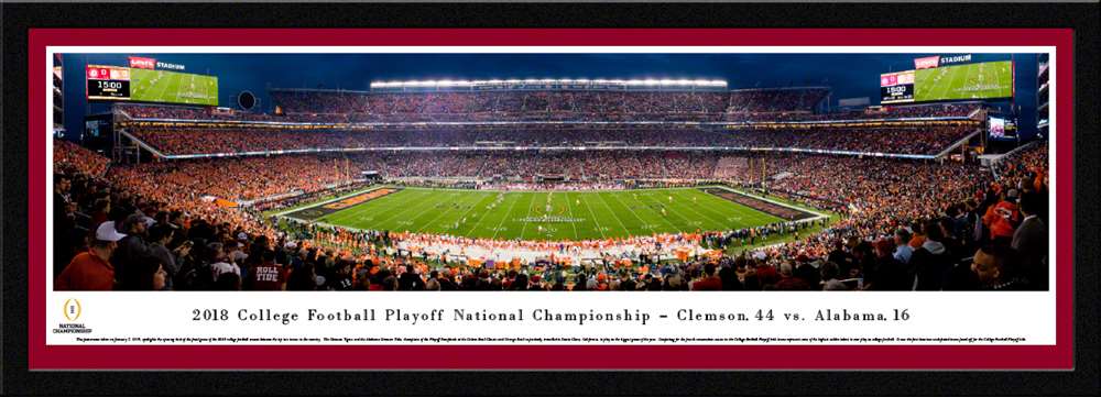 2019 College Football Playoff National Championship Panorama - Kickoff Poster  Select Frame