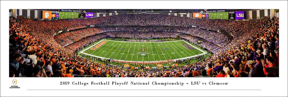 2020 College Football Playoff National Championship Kickoff Panoramic Poster - LSU vs. Clemson  Unframed