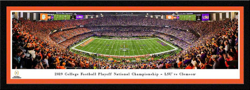2020 College Football Playoff National Championship Kickoff Panoramic Poster - LSU vs. Clemson  Select Frame