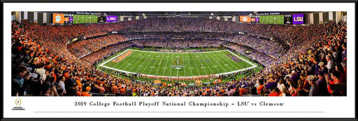 2020 College Football Playoff National Championship Kickoff Panoramic Poster - LSU vs. Clemson  Standard Frame