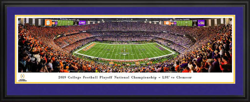 2020 College Football Playoff National Championship Kickoff Panoramic Poster - LSU vs. Clemson  Deluxe Frame