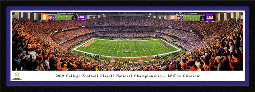 2020 College Football Playoff National Championship Kickoff Panoramic Poster - LSU vs. Clemson  Select Frame