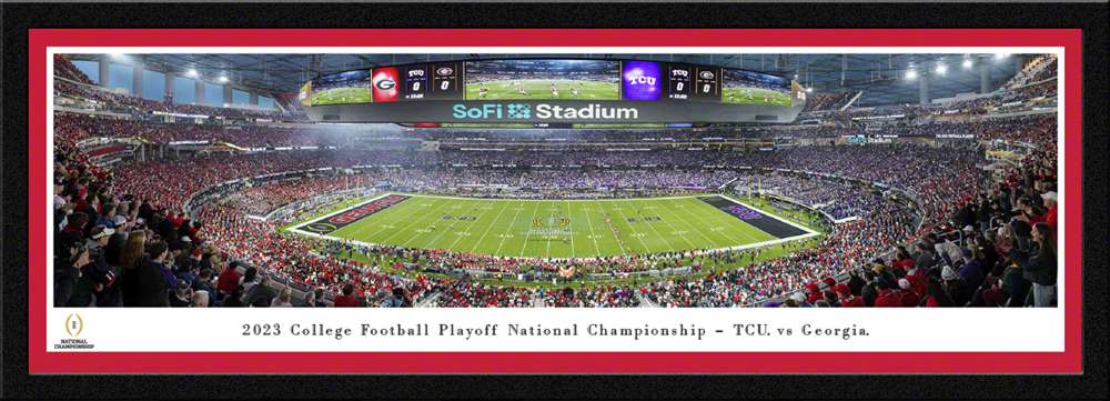2023 College Football Playoff National Championship Kickoff Panoramic Picture - TCU vs. Georgia  Select Frame