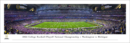 2023-2024 Season College Football Playoff National Championship Kickoff Panoramic Picture - Michigan Wolverines vs. Washington Huskies  Unframed