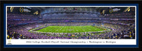 2023-2024 Season College Football Playoff National Championship Kickoff Panoramic Picture - Michigan Wolverines vs. Washington Huskies  Select Frame