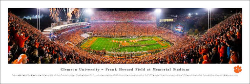 Clemson Tigers Panoramic Football Poster  Unframed
