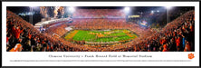 Clemson Tigers Panoramic Football Poster  Standard Frame
