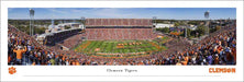 Clemson Tigers Football Run Out Panoramic Picture - Memorial Stadium Fan Cave Decor  Unframed