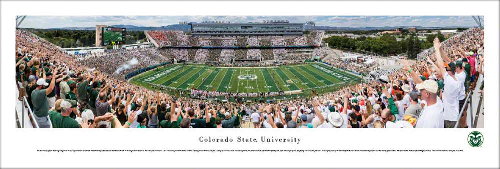 Colorado State Rams Panoramic Picture - Canvas Stadium at Colorado State  Unframed