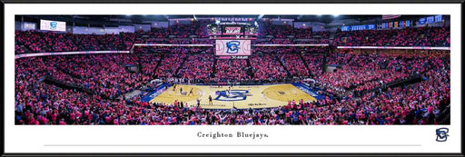 Creighton Bluejays Basketball Panoramic Picture - CHI Health Center Fan Cave Decor Standard Frame