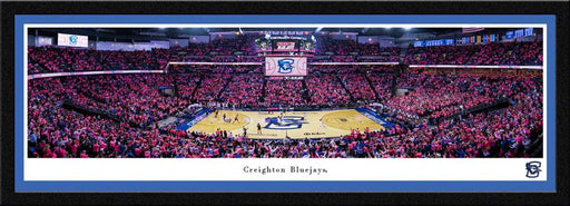 Creighton Bluejays Basketball Panoramic Picture - CHI Health Center Fan Cave Decor  Select Frame