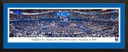 Creighton Blue Jays 76 vs Kansas Jayhawks 63, 2024 Basketball Game Panorama Print - Deluxe Frame