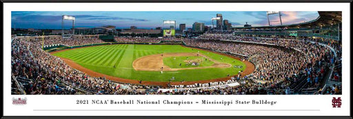 2021 College World Series Baseball Panoramic Picture - Mississippi State Bulldogs Celebration  Standard Frame