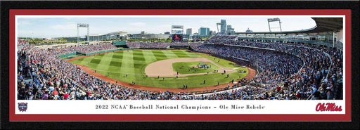 2022 College World Series Baseball Panoramic Picture - Ole Miss Rebels  Select Frame